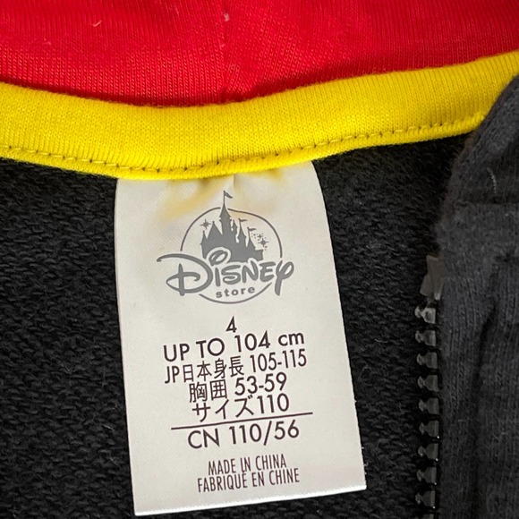 Disney Mickey Mouse Hoodie With Ears Boys Sz 4 Gently used - Picture 5 of 10
